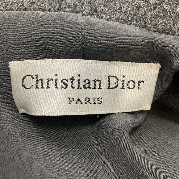 CHRISTIAN DIOR CHARCOAL GREY DOUBLE BREASTED CASHMERE COAT - Picture 4 of 6